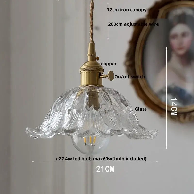 Brass Clear Pendant Light