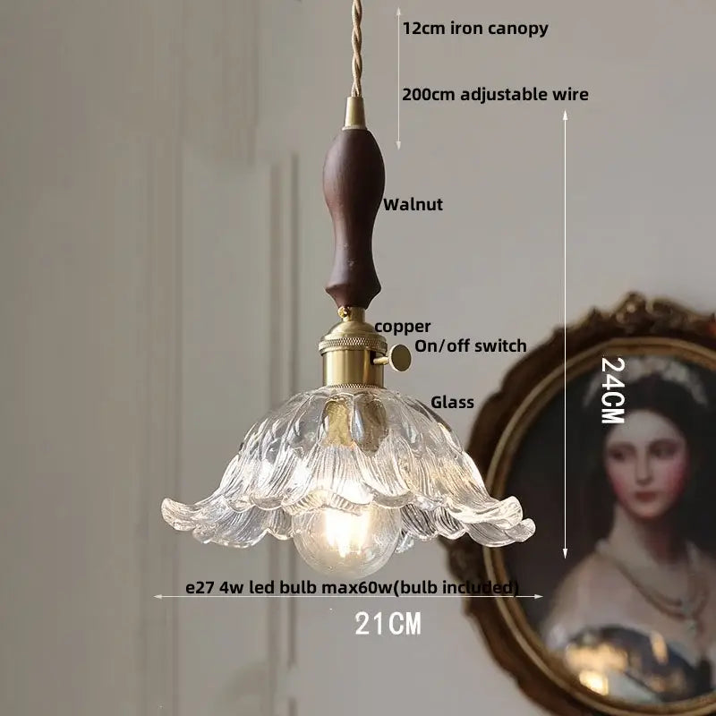 Brass Clear Pendant Light