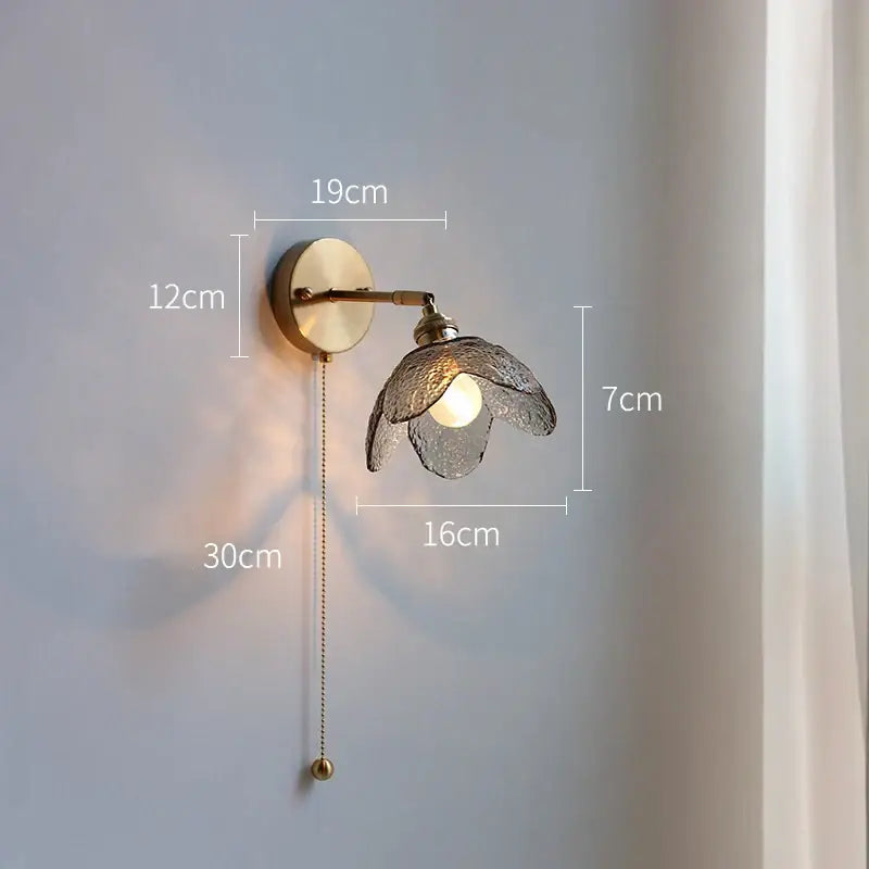 Gray Glass Bathroom Lamp