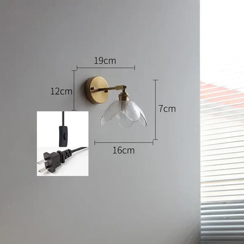Gray Glass Bathroom Lamp