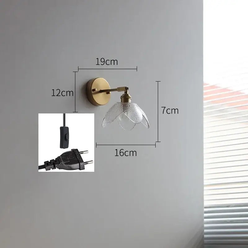 Gray Glass Bathroom Lamp