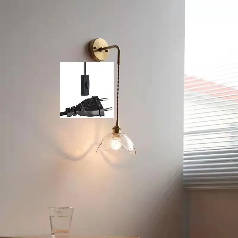 Gray Glass Bathroom Lamp