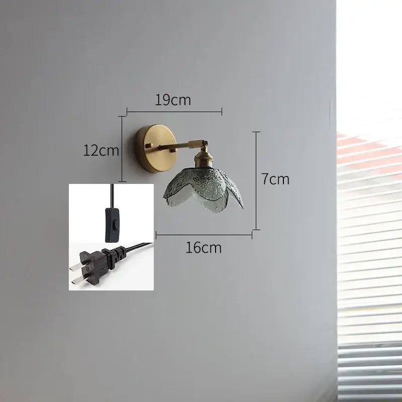 Gray Glass Bathroom Lamp