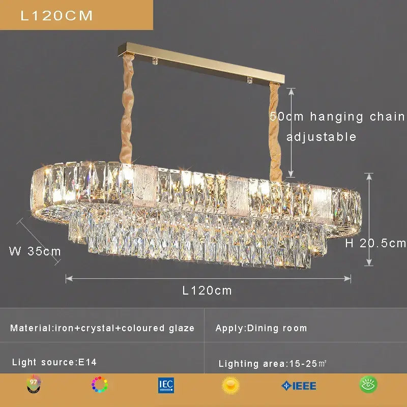 Brass Crystal Ceiling Chandelier