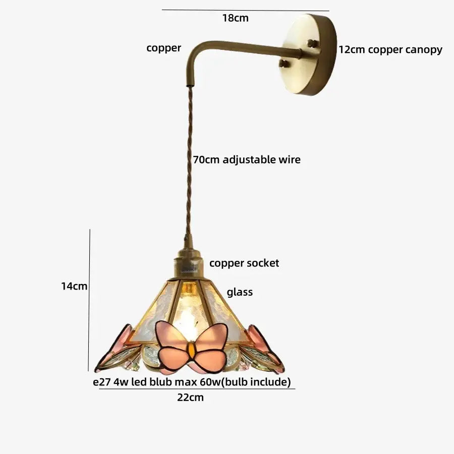 Brass Butterfly Wall Light
