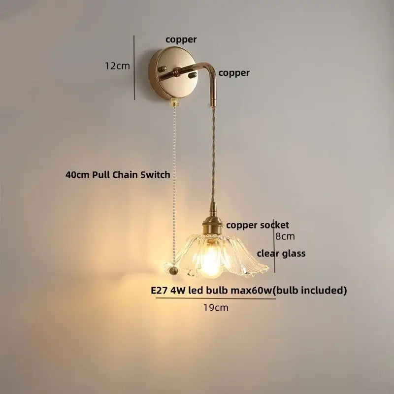 Brass Petal LED Wall Light