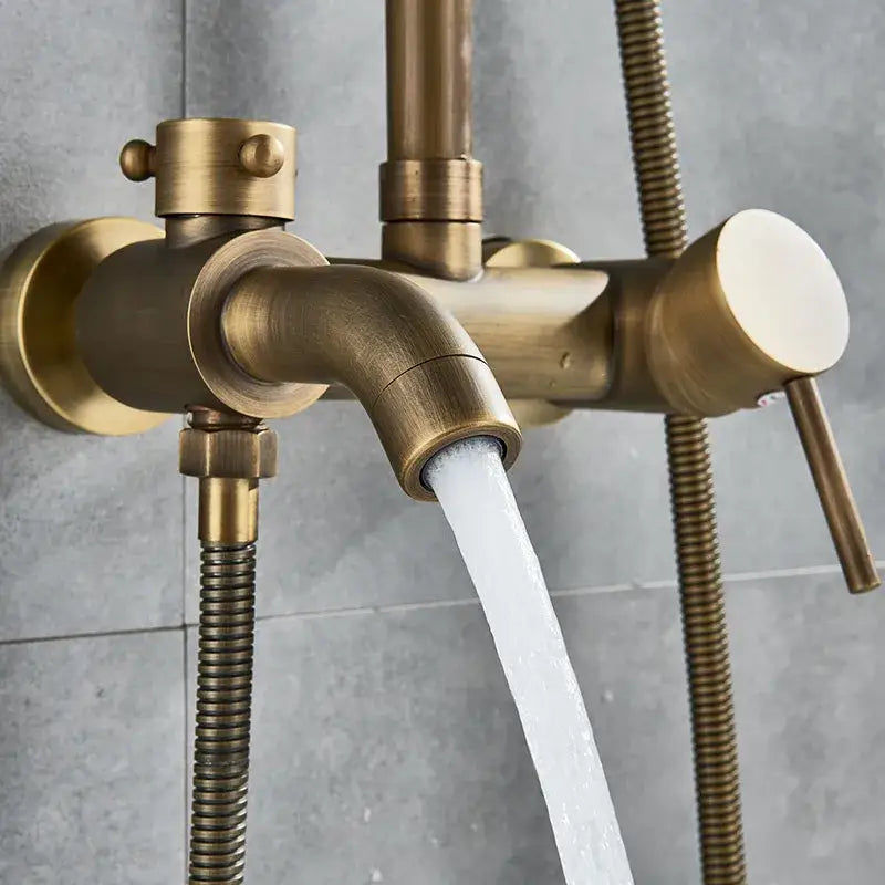 Brass Handheld Shower Faucet Set with Spray