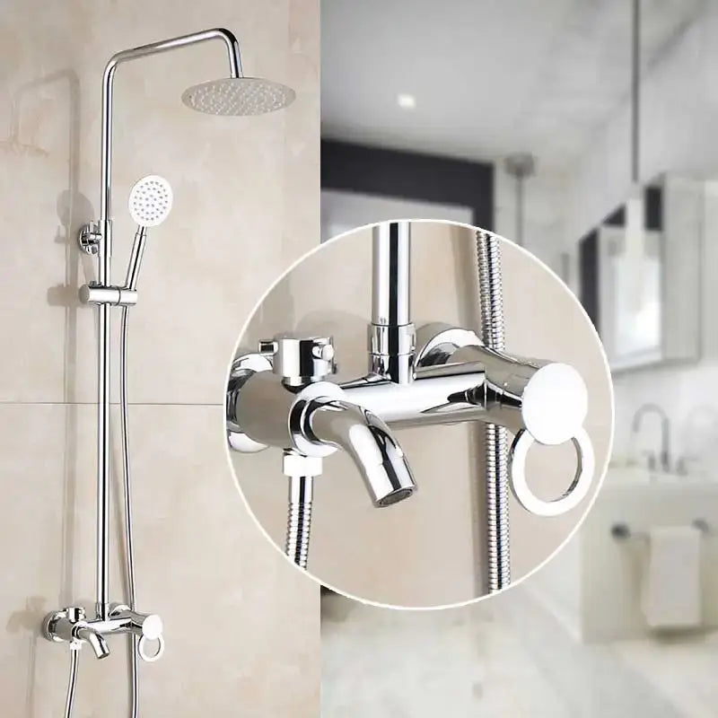 Brass Handheld Shower Faucet Set with Spray
