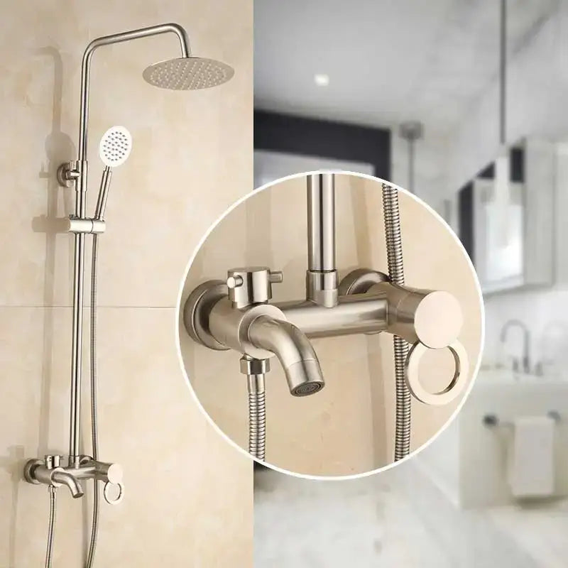 Brass Handheld Shower Faucet Set with Spray