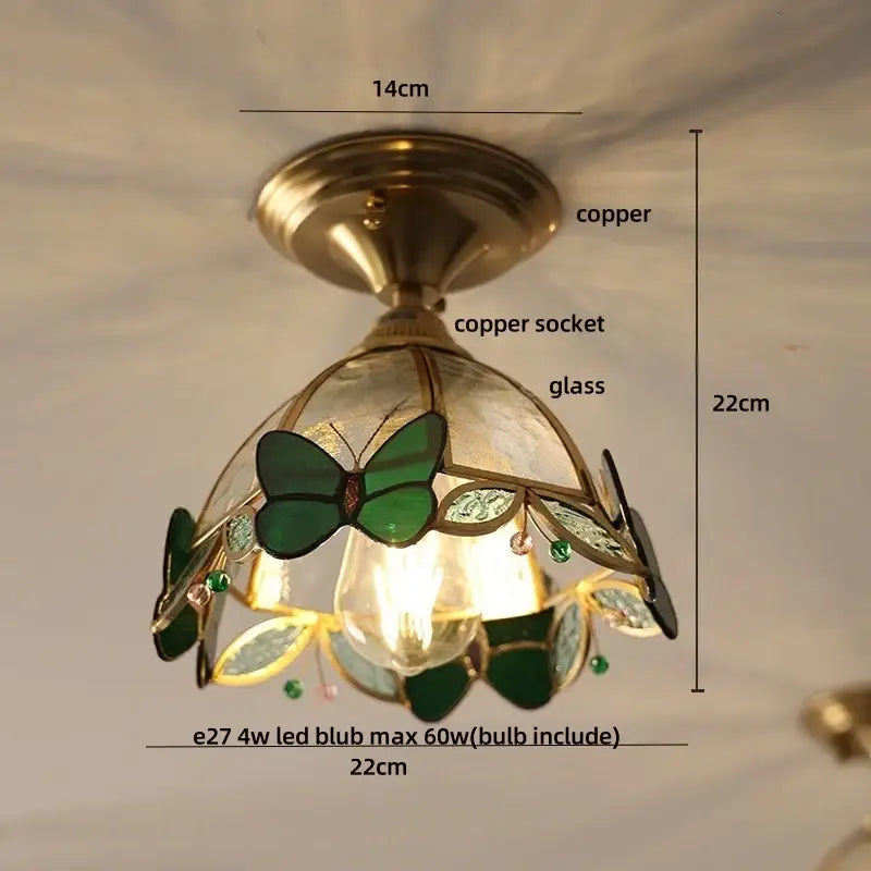 Brass Tiffany Ceiling Light
