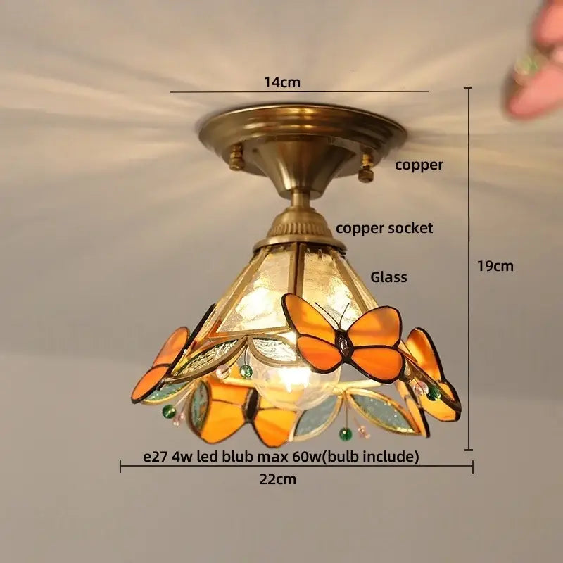 Brass Tiffany Ceiling Light