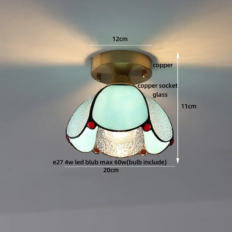 Brass Tiffany Ceiling Light