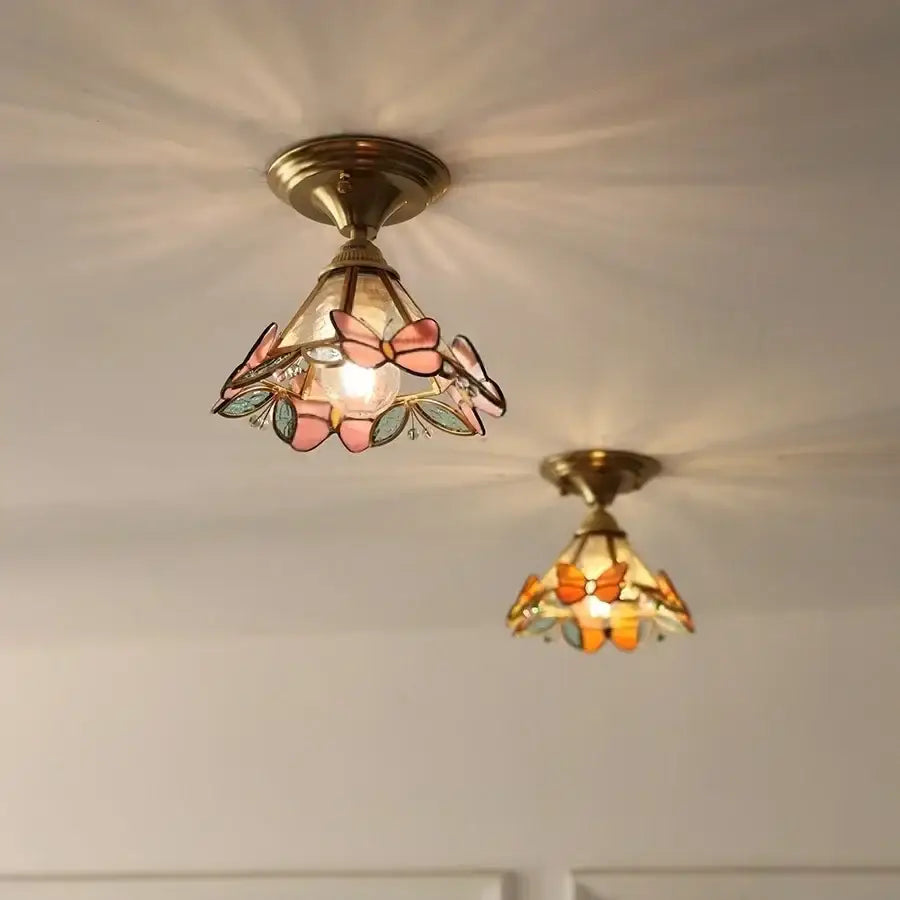 Brass Tiffany Ceiling Light