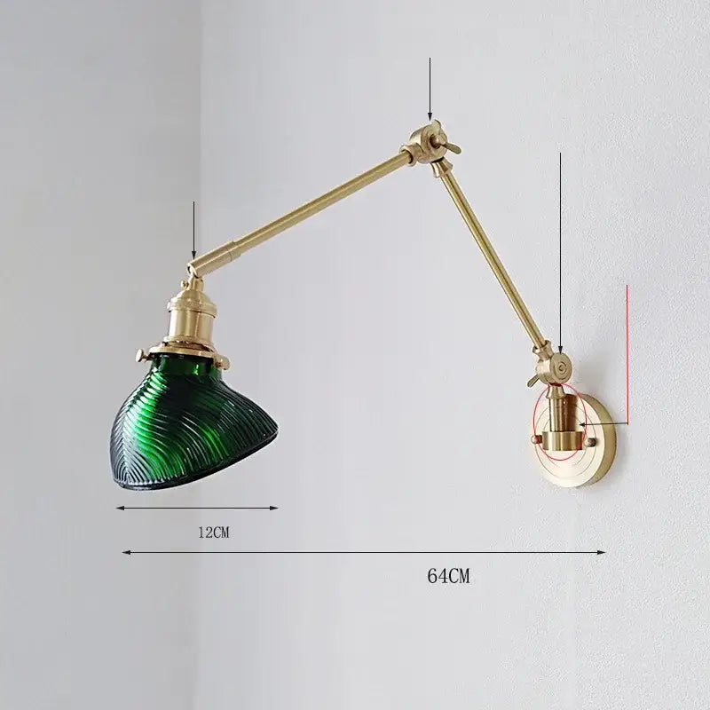 Brass Ceramic Wall Sconce with LED Lighting