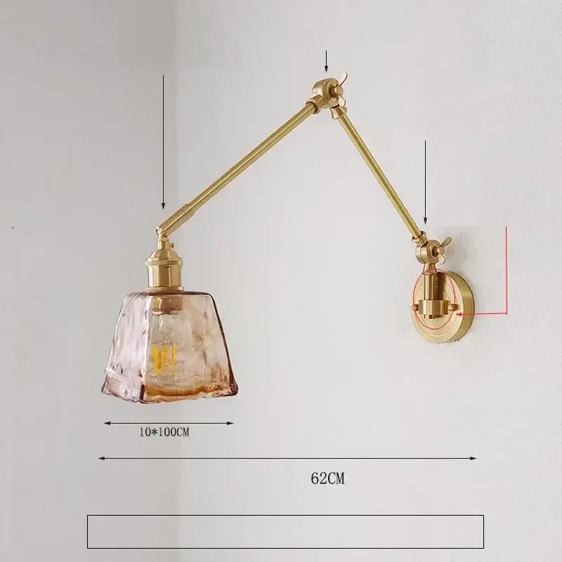 Brass Ceramic Wall Sconce with LED Lighting