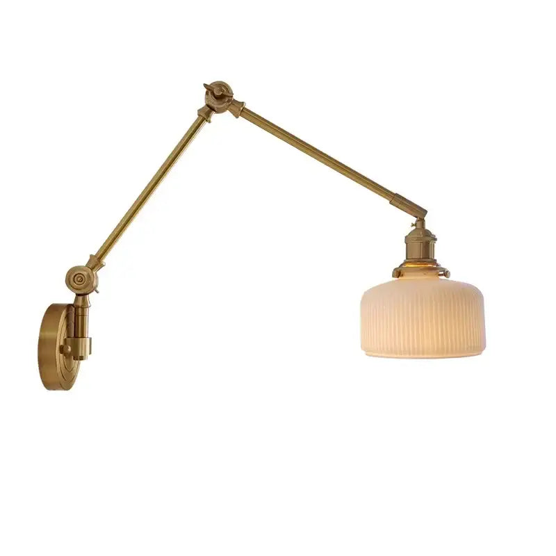 Brass Ceramic Wall Sconce with LED Lighting