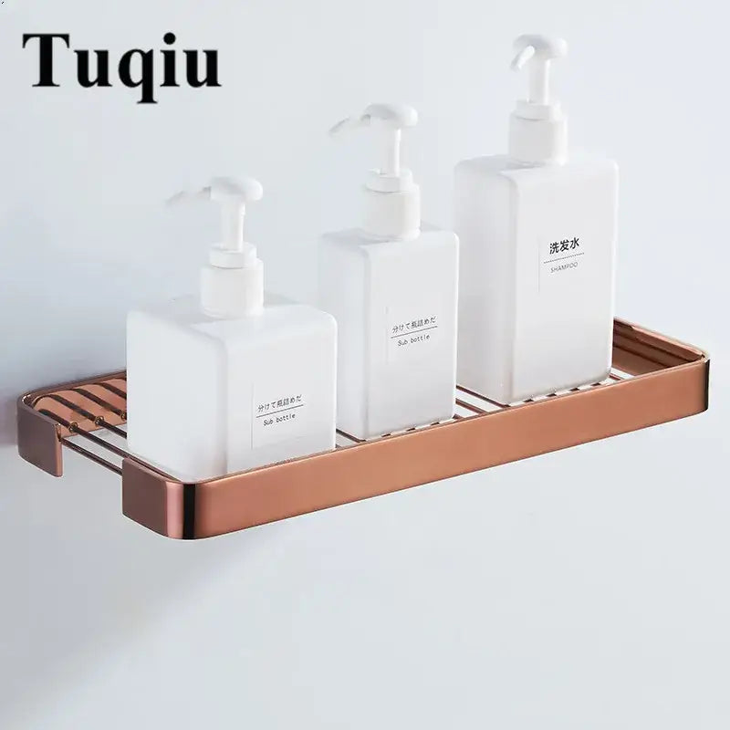 Brass Slatted Shower Rack