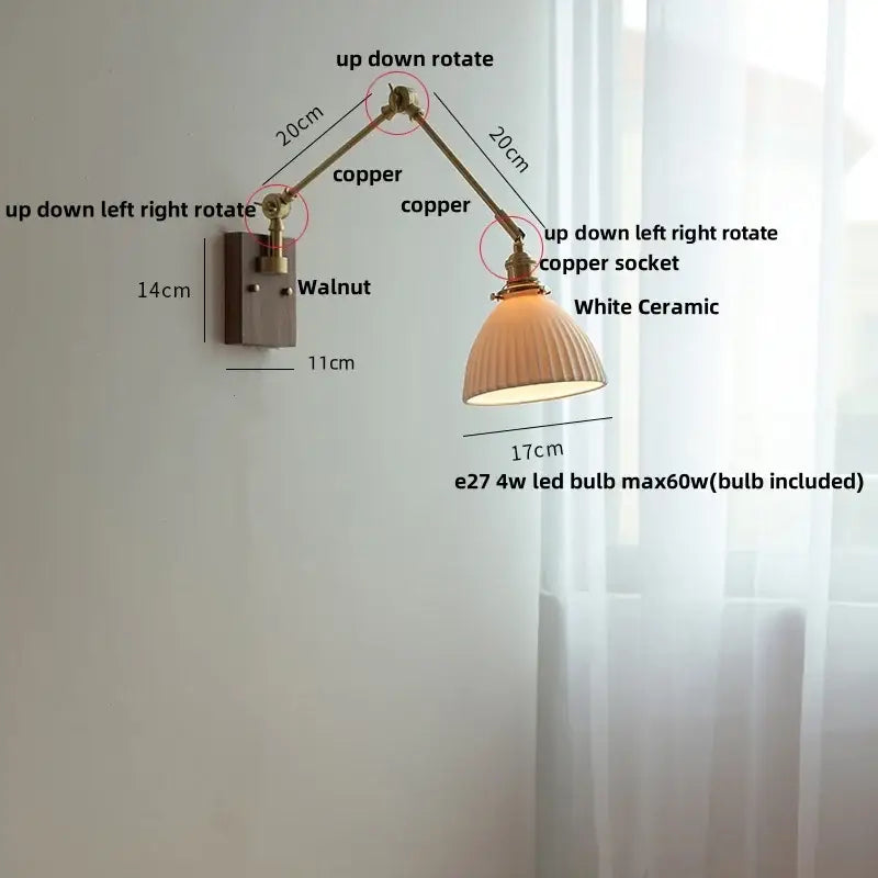 Brass Ribbed Wall Light