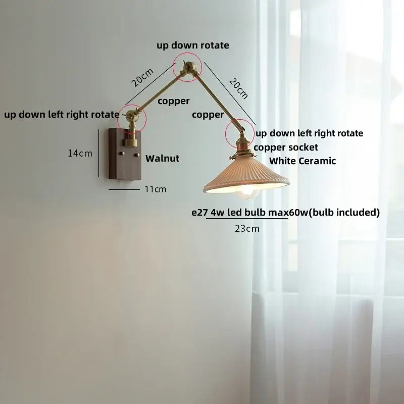 Brass Ribbed Wall Light