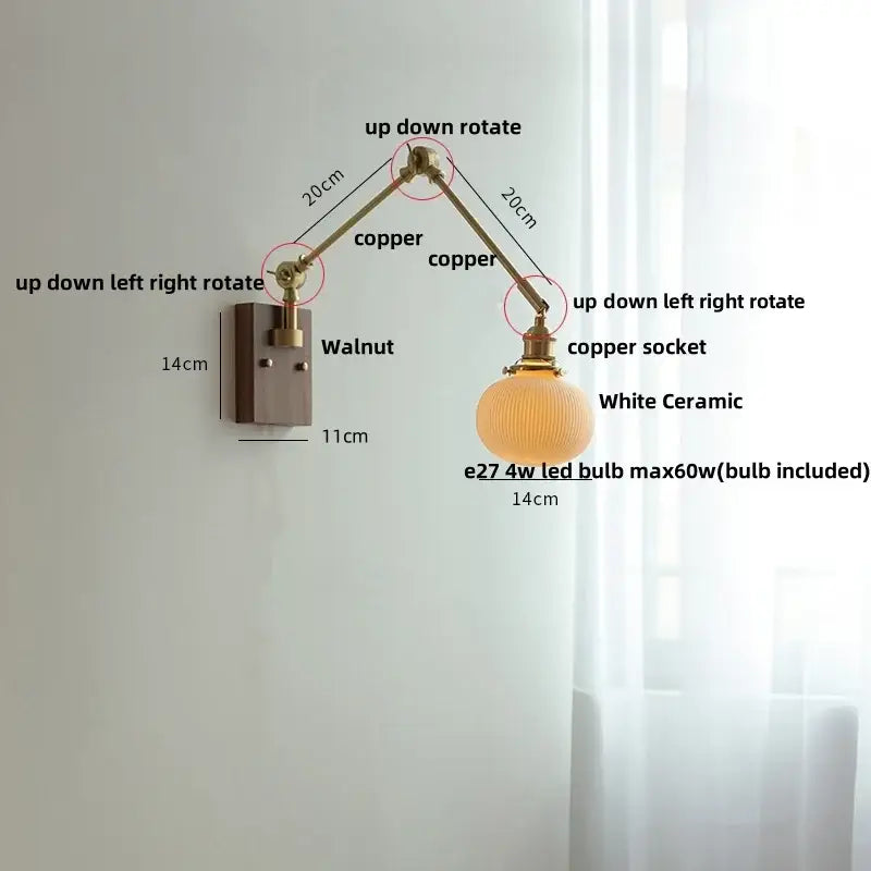 Brass Ribbed Wall Light