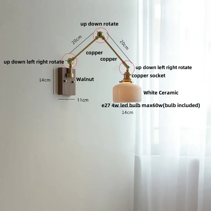 Brass Ribbed Wall Light