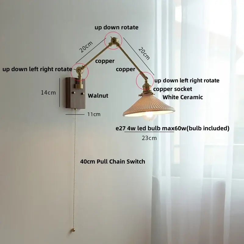 Brass Ribbed Wall Light