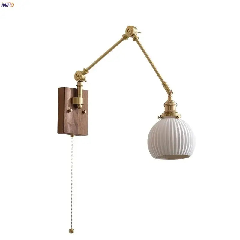 Brass Ribbed Wall Light