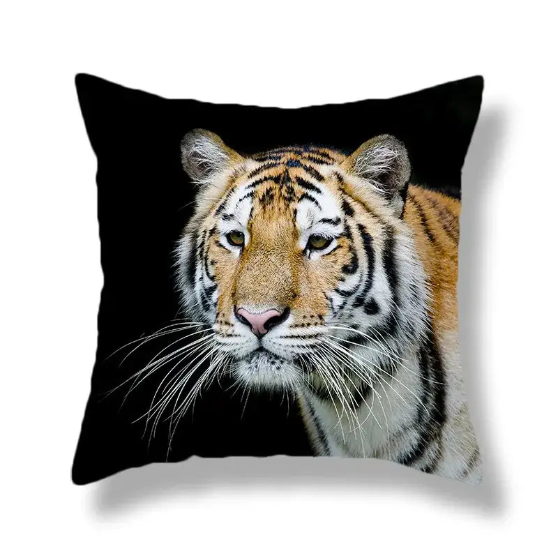 Polyester Tiger Cushion Covers