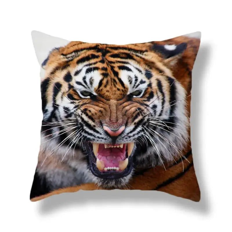 Polyester Tiger Cushion Covers