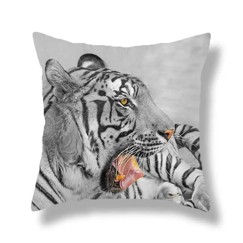 Polyester Tiger Cushion Covers