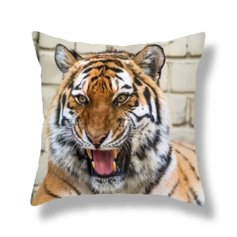 Polyester Tiger Cushion Covers