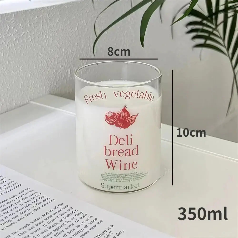 Printed Glass Cheese Mug