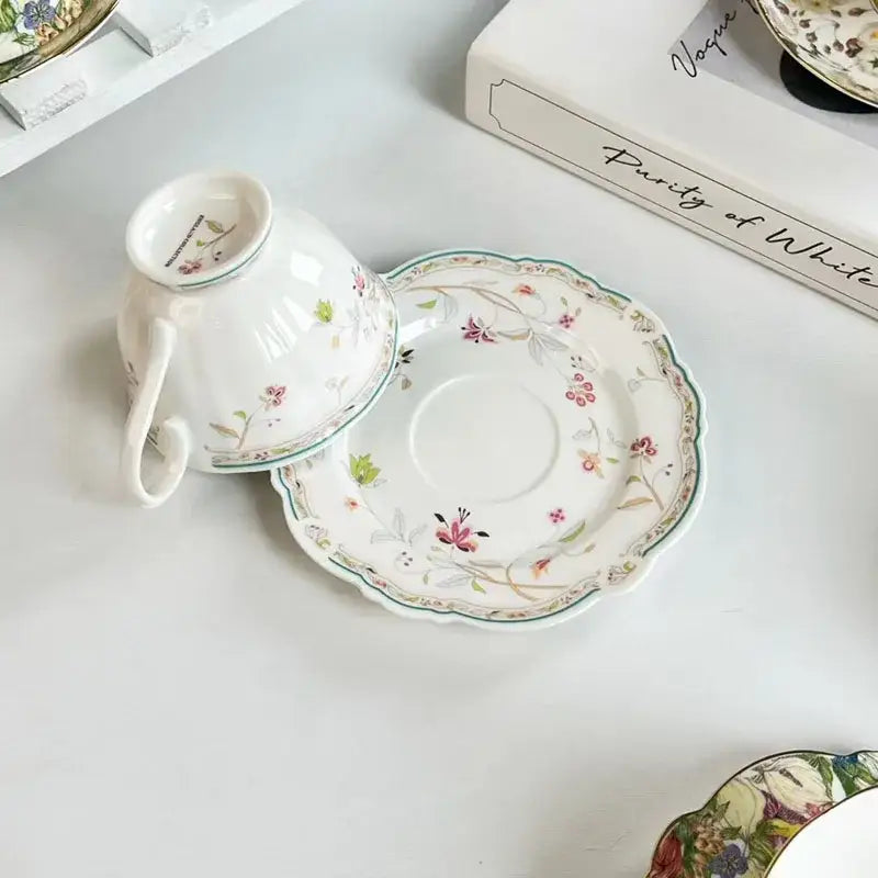 Floral Porcelain Teacup Set