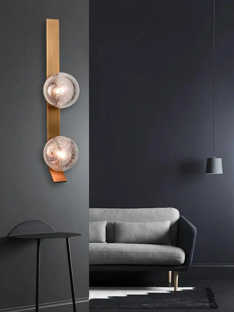 Bronze Bubble Glass Sconce