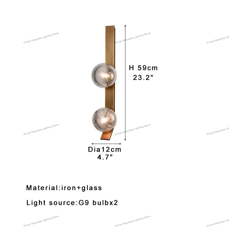 Bronze Bubble Glass Sconce