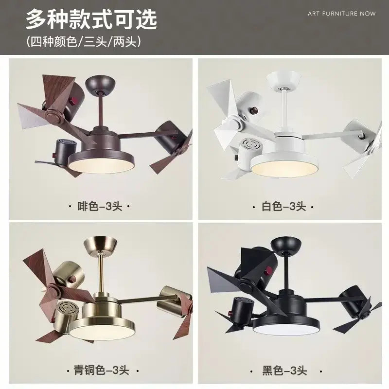 Bronze Wood Blade Ceiling Fan