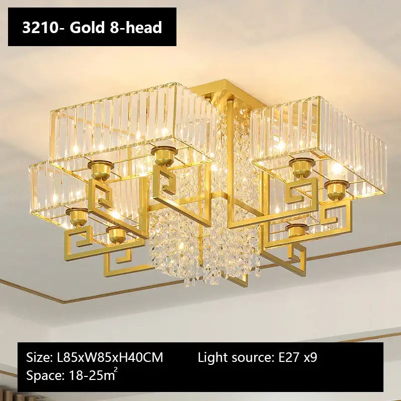 Bronze Geometric Crystal Light