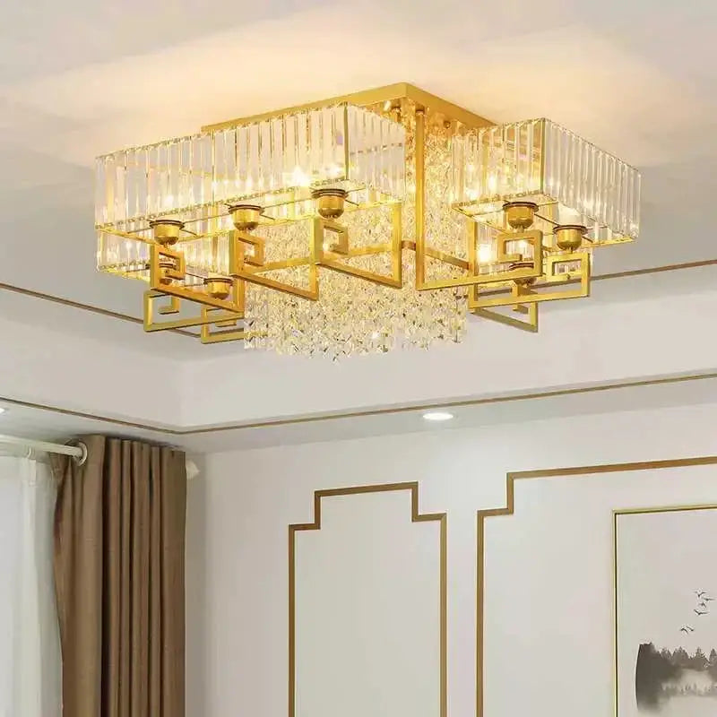 Bronze Geometric Crystal Light