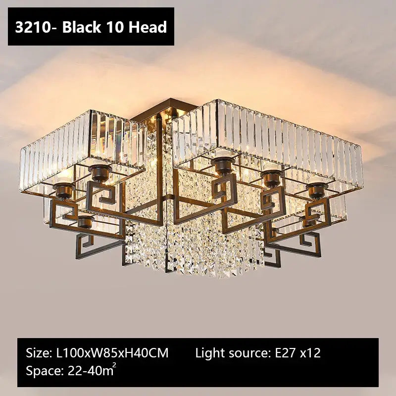 Bronze Geometric Crystal Light