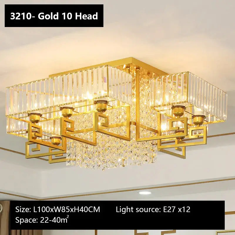 Bronze Geometric Crystal Light