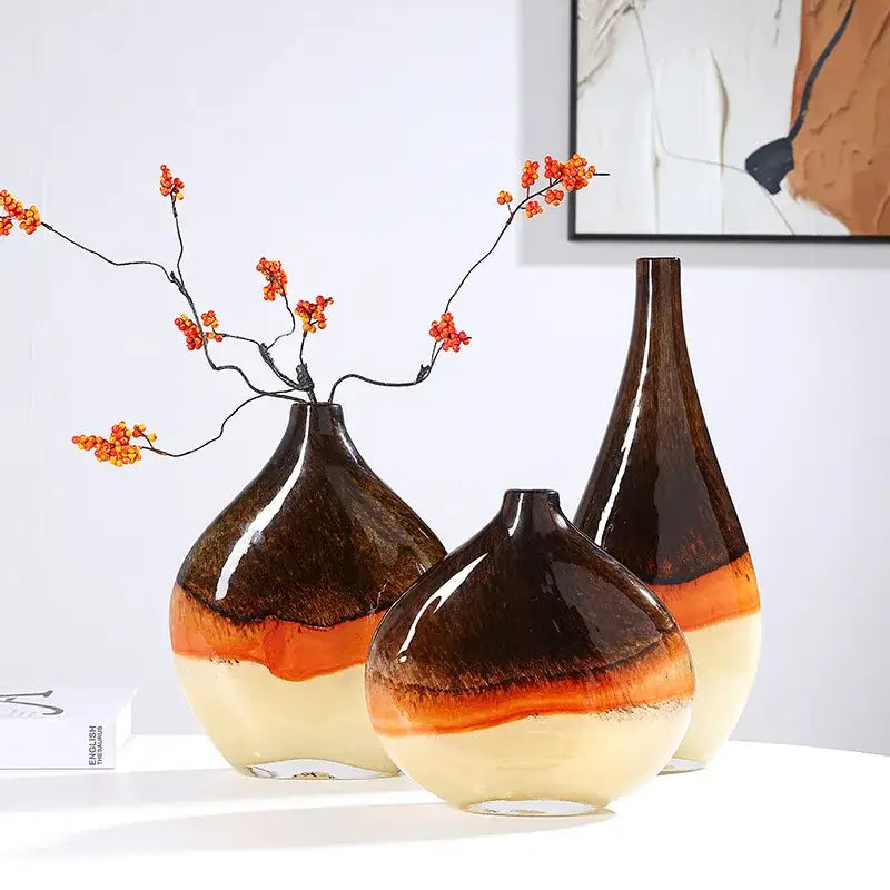 Brown Cream Gradient Vase