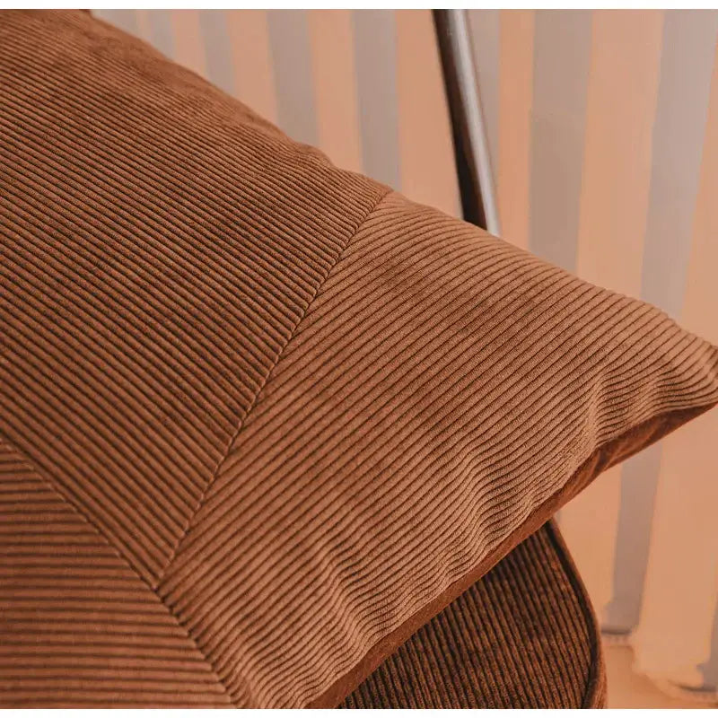 Brown Corduroy Cushion Cover