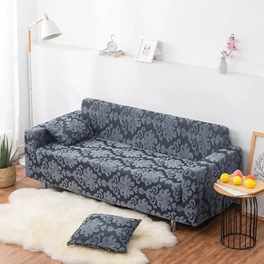 Brown Damask Sofa Cover