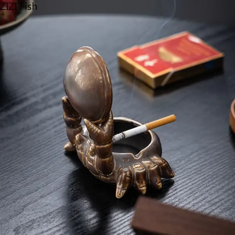 Brown Crab Ceramic Ashtray