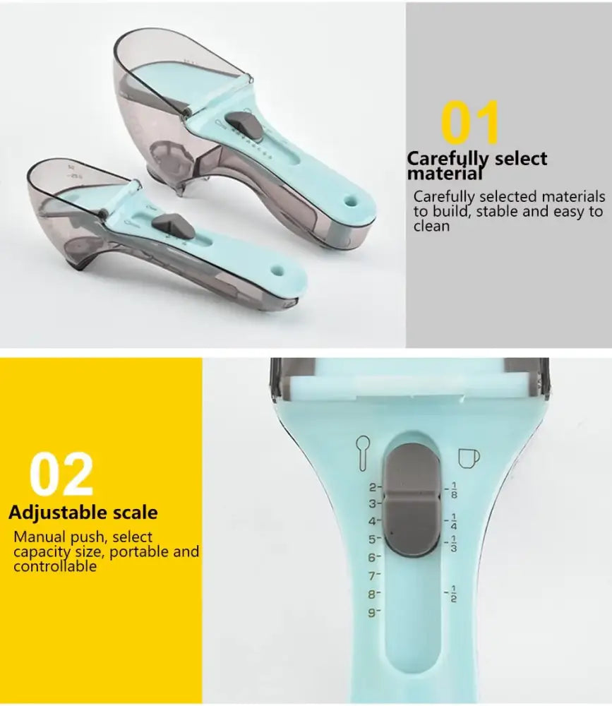 Blue Adjustable Measuring Cups