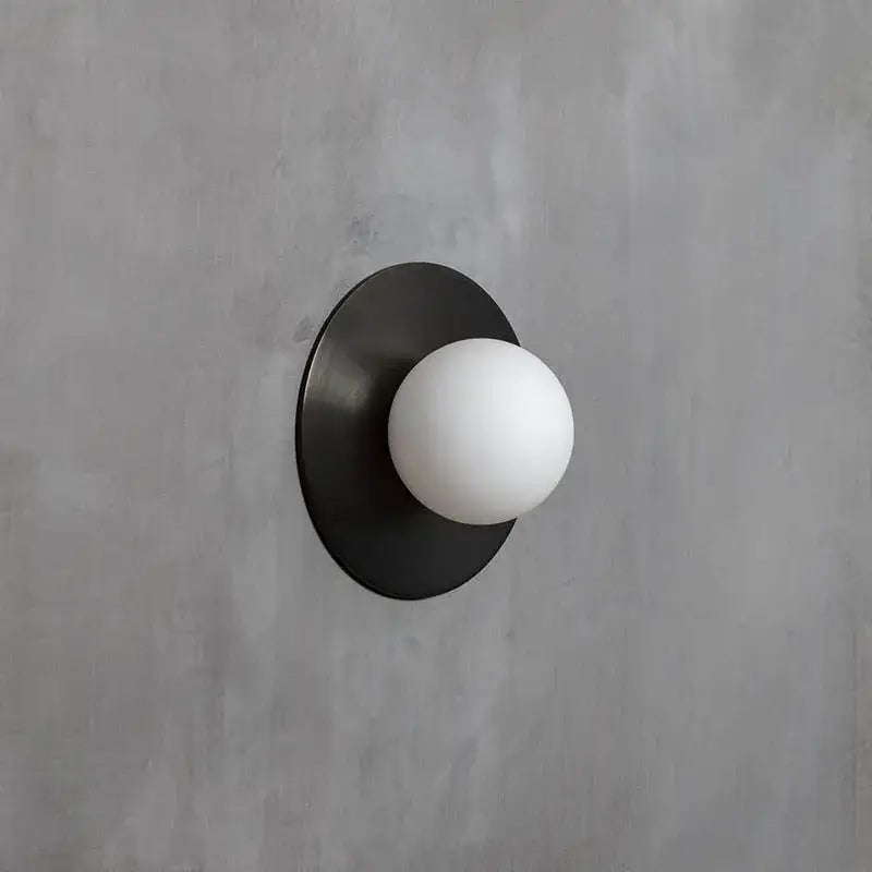 Brushed Brass Circular Wall Lamp