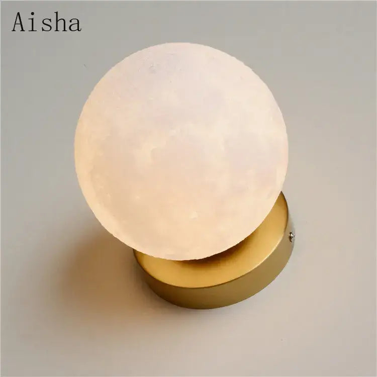 Brushed Brass Globe Wall Lamp