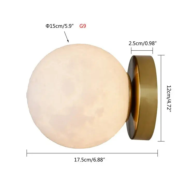 Brushed Brass Globe Wall Lamp