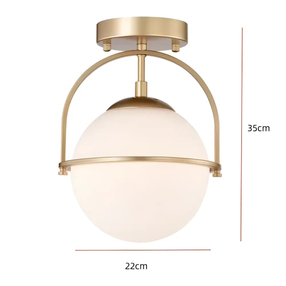 Brushed Brass Glass Ceiling Light