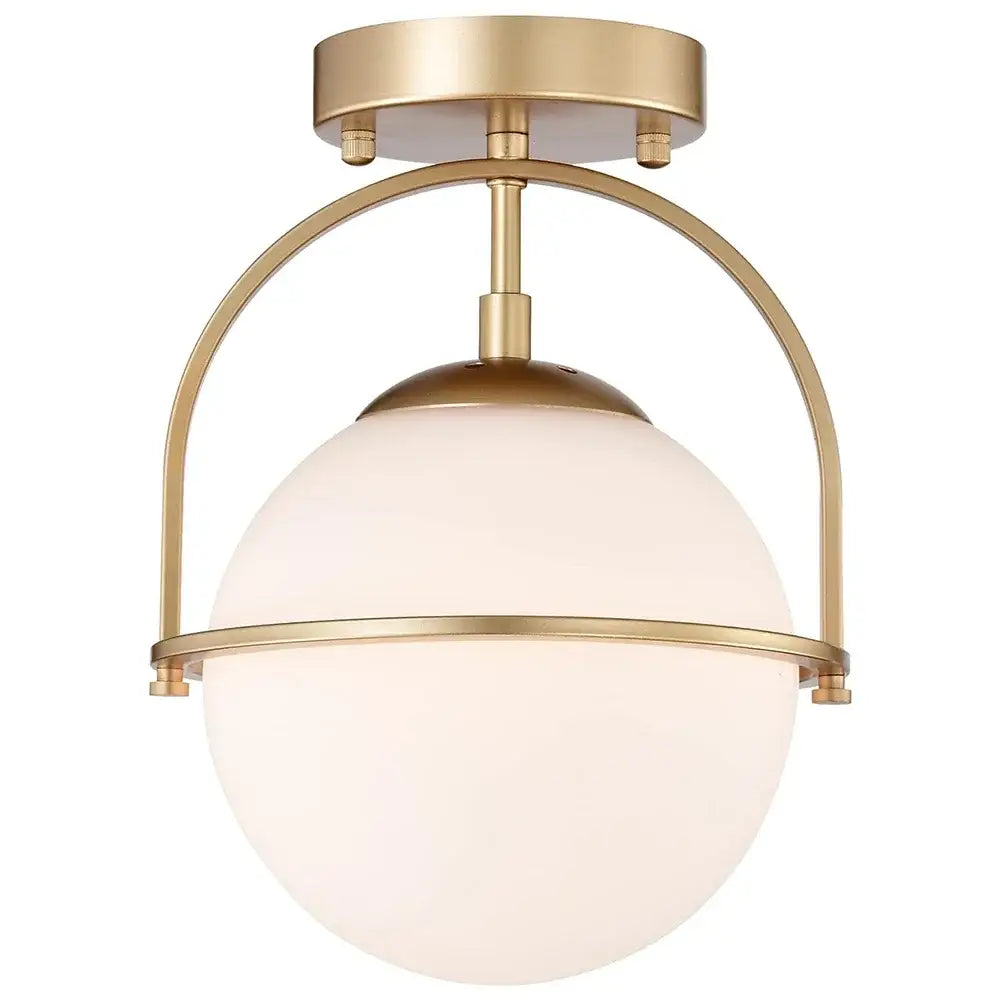 Brushed Brass Glass Ceiling Light